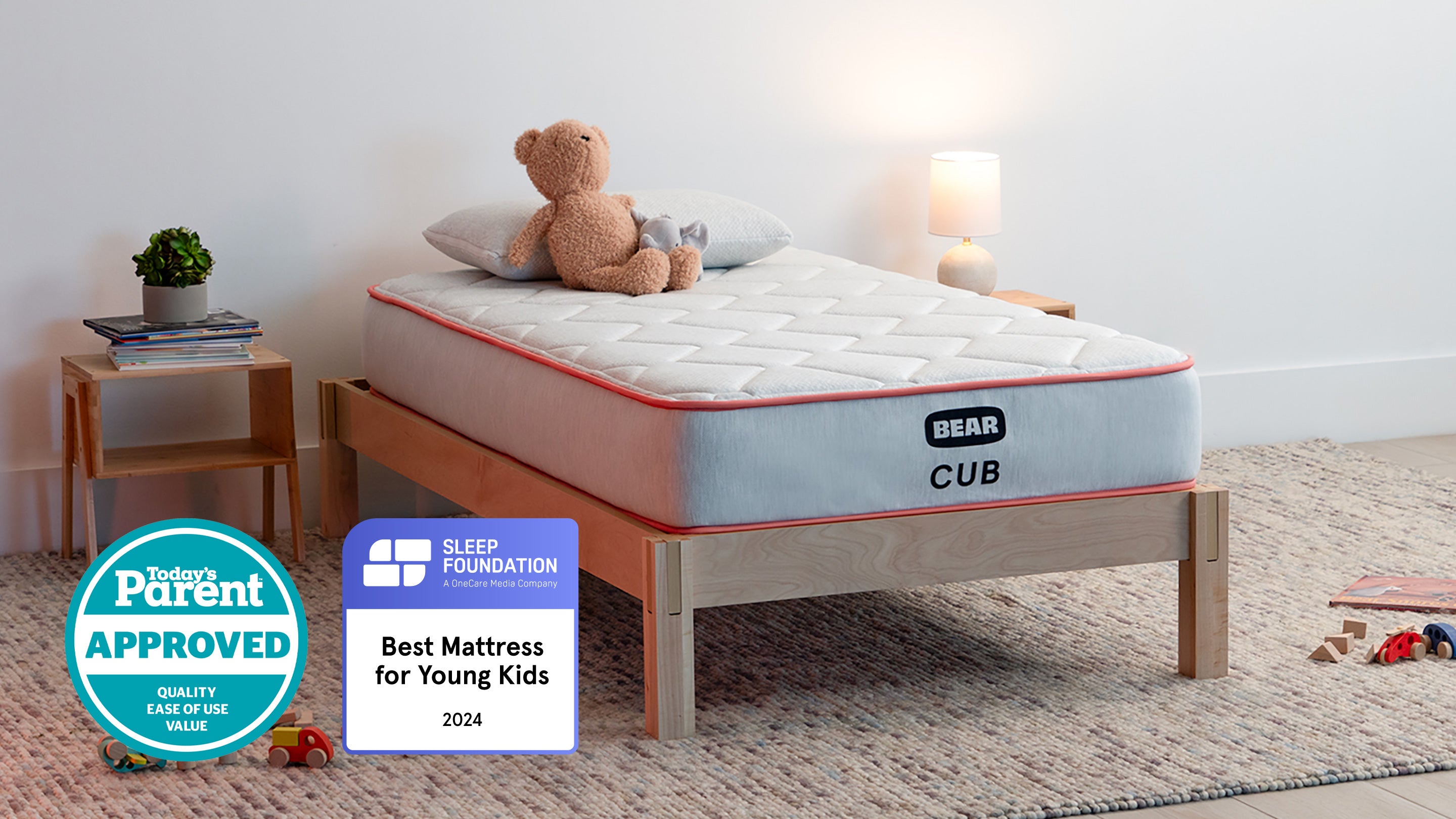 Bear Cub Kids Mattress Full Arctic Blue